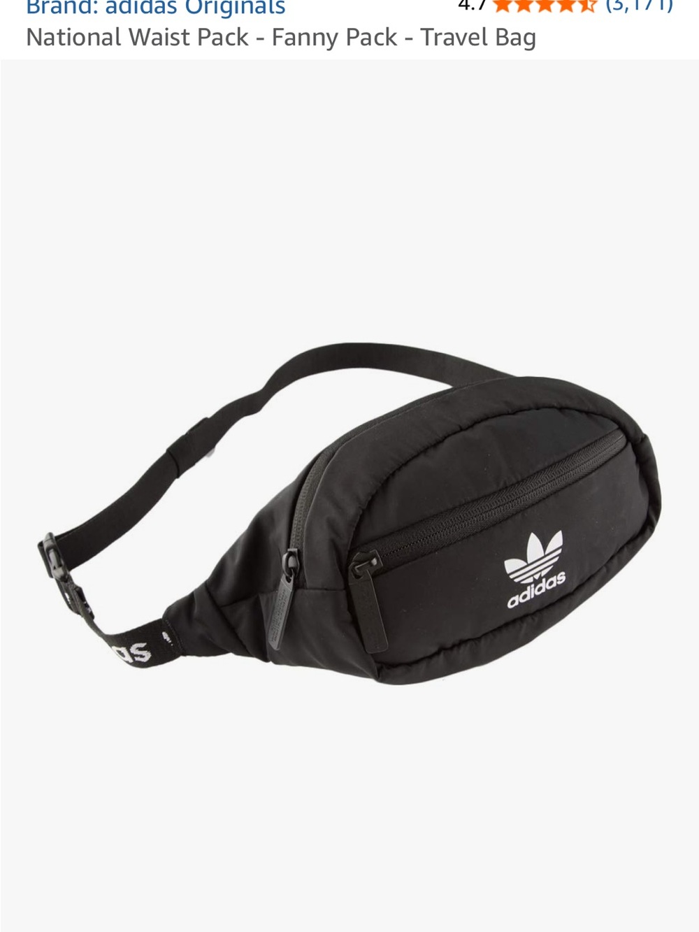adidas Originals Black Trefoil Waist Pack